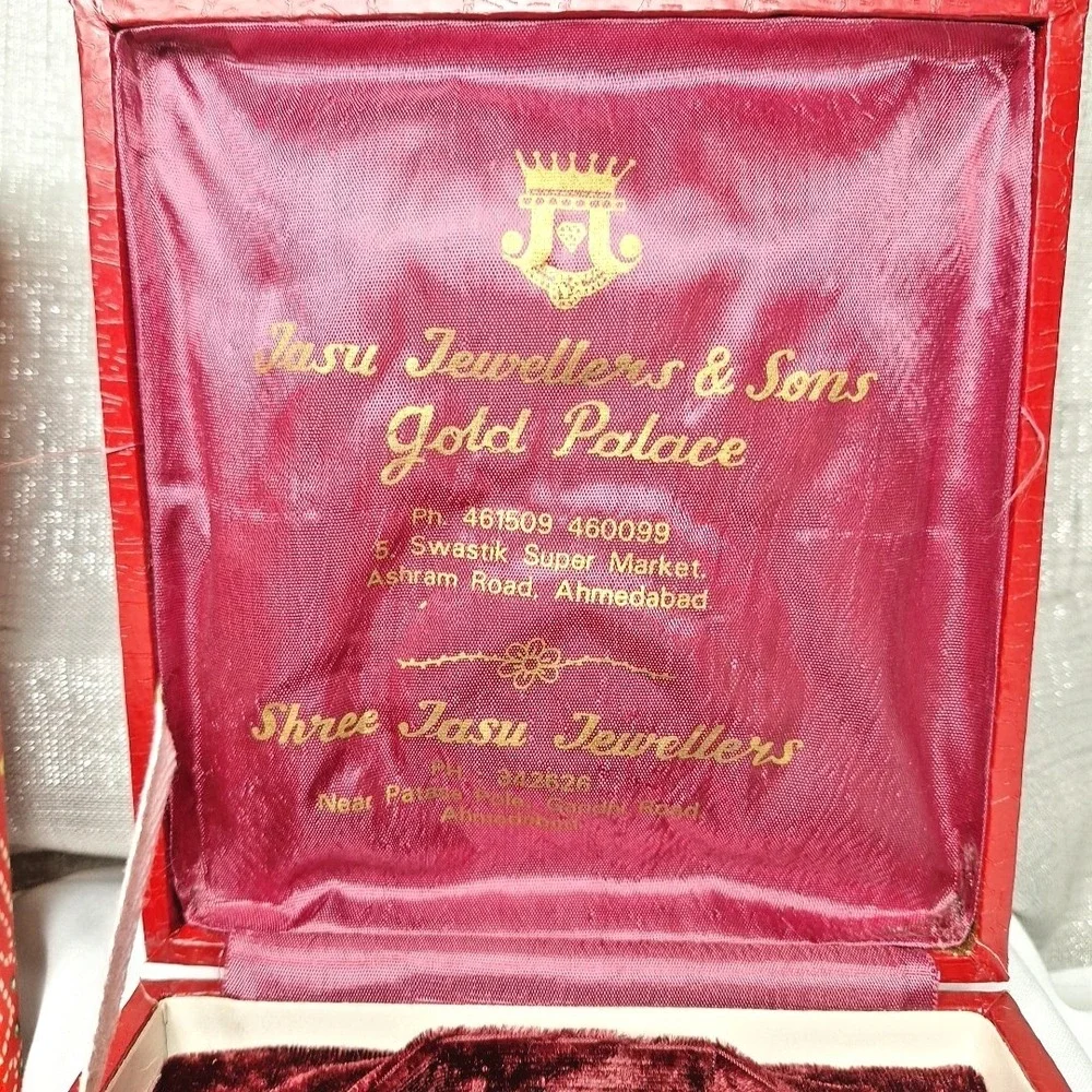 2‎ Vintage Velvet Lined Jewelry Set Suite Boxes Necklace Earrings Bracelet India